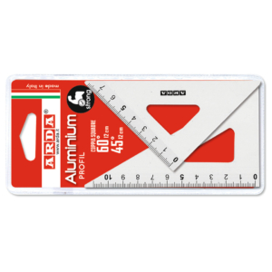 Squadre 12 cm da 45° + 60° Arda in alluminio 80312 (set 2 pezzi)