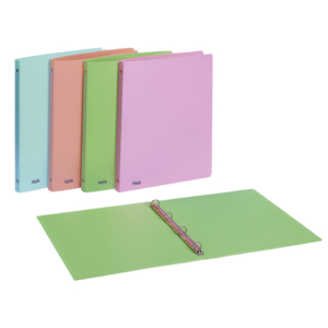 Raccoglitori 4 anelli Favorit Pastel 22x30 cm Colori Assortiti Ø15 mm - 400115584 (conf.20)