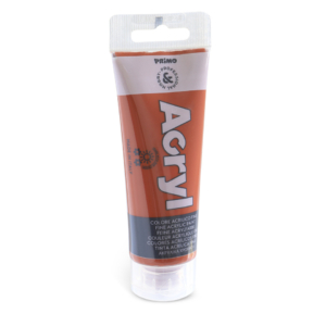 Colore acrilico Primo in tubetto in polietilene 75 ml terra Siena bruciata 420TA75730