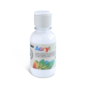 Colore acrilico Primo in bottiglia PET con tappo dosatore 125 ml Bianco 402TA125100