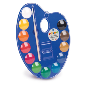 Acquerelli Primo Ø 25 mm - 101A12TO (conf.12 colori assortiti + tavolozza)