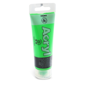 Colore acrilico Primo in bottiglia PET con tappo dosatore 75 ml Verde fluo - 420TAF75610