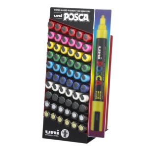 Pennarelli UniPosca 60 Colori Assortiti punta PC5 M PC5M 5D (Espositore da banco 60 colori)