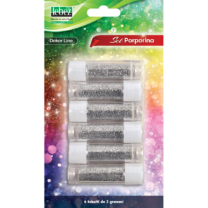 Porporina Lebez Dekor Line in tubetto 3gr - colore Argento - 5134-AG (conf.6)