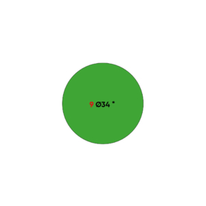 Etichette permanenti Markin Copiatabu Ø34 mm - Verde - X11009VE (conf.100 fogli)