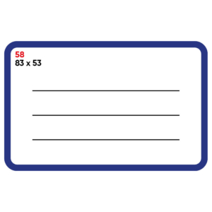 Etichette bianche permanenti Markin Copiatabu 83x53 mm bordata e rigata - X11058 (conf.100 fogli)