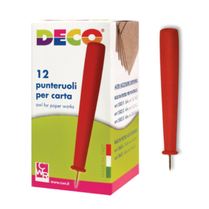 Punteruoli per carta Deco formato 9 cm Rossi - 1583 (conf.12)