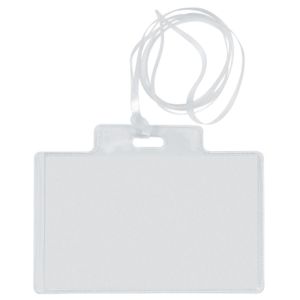 Targa portabadge con cordoncino Sei Rota formato 9,5x6 cm - 318006 (conf.100)