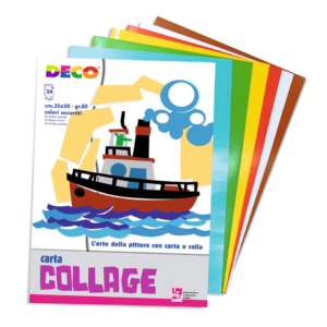 Album di carta rasata Deco 35x50 cm - 80g/m² - 24 fogli Colori Assortiti - 714/24 (conf.5)