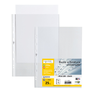Buste in PP buccia Sei Rota Atla 100 - medio spessore trasparente 23x33 - 662310 (conf.25)