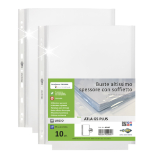 Buste a perforazione universale con soffietto Sei Rota Atla GS formato 21x29,7 cm - plus 662607 (conf.10)