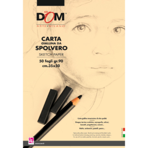 Blocco carta da spolvero DOM Giallo tenue 90g/m² 35x50 cm - 50 fogli - 1033