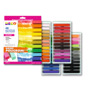 Gessi policromi quadrati Deco Gessopastello - Colori Assortiti - MY/MCP48 (conf.48)