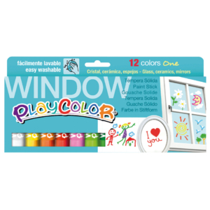Playcolor tempera solida per vetri in stick 10gr - in 6 Colori Assortiti - 2011 (conf.12)