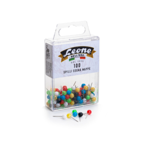 Spilli segna mappe Leone scatola appendibile Colori Assortiti - APSM (conf.100)