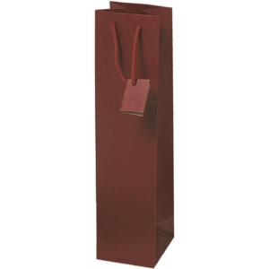 Borse portabottiglie in carta Kraft Decoration bordeaux - 10x9x39 cm - BCA334X (conf.10)