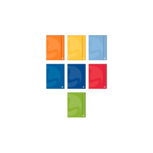 Cartellette a tre lembi BM Color con dorso 1 cm ed elastico Colori Assortiti - 25,5x35 cm - 112775 (conf.6)