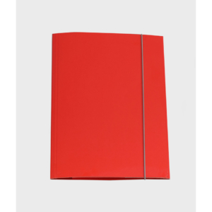 Cartella a tre lembi con elastico Cartotecnica del Garda 25x34 cm 0,8 mm colore rosso - CG0032LBXXXAE02