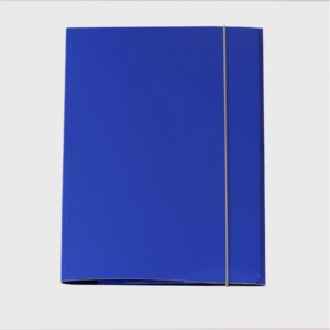 Cartella a tre lembi con elastico Cartotecnica del Garda 25x34 cm 0,8 mm colore blu - CG0032LBXXXAE01