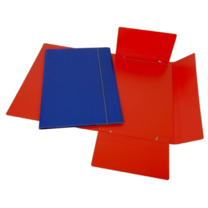 Cartella a tre lembi con elastico in presspan Cartotecnica del Garda 35x50 cm colore Blu - CG0080PDXXXAN01