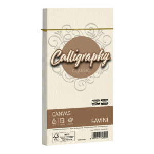 Calligraphy Favini canvas - buste per carta da lettere da stampare 100g/m² - 11x22 cm - Avorio - A57Q414