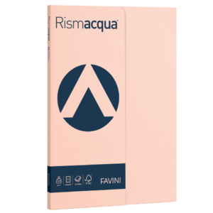 Carta colorata Favini Rismacqua colori tenui 200g/m² A4 - risma da 50 fogli salmone - A695544
