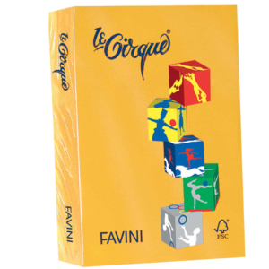 Carta colorata Favini Le Cirque A4 160g/m² colori forti - Oro - A74H304 (risma da 250 fogli)