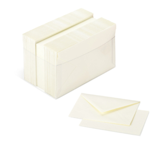 Biglietti augurali con busta Burano 9x14 cm - Avorio - A57Q174 (conf.100)