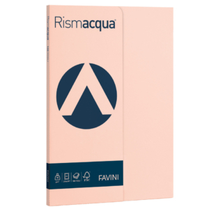 Carta colorata Favini Rismacqua colori tenui 90g/m² A4 - risma da 100 fogli salmone - A695144