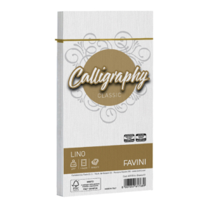 Calligraphy Favini Lino - Buste per carta da lettere - 120g/m² - formato 11x22 cm - colore Bianco - A570514 (conf.25)