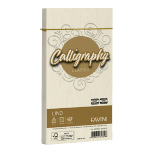 Calligraphy Favini Lino - Buste per carta da lettere - 120g/m² - formato 11x22 cm - colore Avorio - A57Q514 (conf.25)