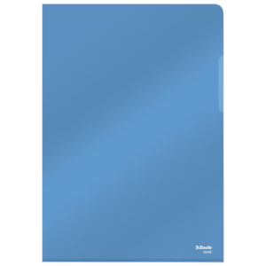 Buste a L lucide in PVC Esselte Crystal 220x310 mm Esselte Blu - 150 μm - 554350 (conf.25)