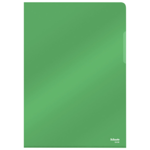 Buste a L lucide in PVC Esselte Crystal 220x310 mm Esselte Verde - 150 μm - 554360 (conf.25)