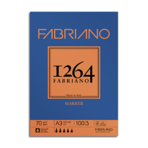 Blocco di carta collato Fabriano 1264 Marker 70g/m² A3 - 19100641