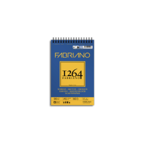Blocco spiralato Fabriano 1264 schizzi 90g/m² 60 fogli A5 - spirale lato corto - 19100636