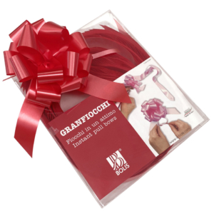 Fiocchi in nastro Bolis Rosso - Ø12 cm - 56013063030 (conf.30)