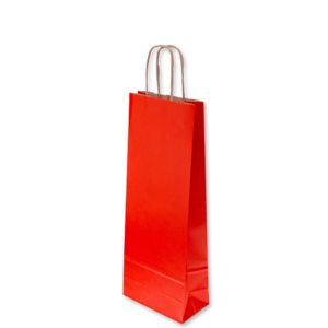 Borse porta bottiglia Florio Carta colore Rosso - formato 14x9x40 cm - 72092 (conf.25)