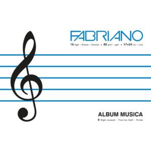 Album musica Fabriano 16 fogli - 80 g formato 17x24 cm - 19100772