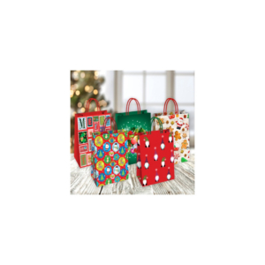 Borsa Shopper Florio Carta Christmas fantasie natalizie assortite - formato 36x12x41 cm - 73372 (conf.25)