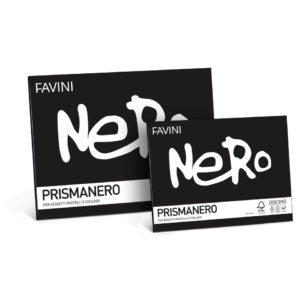 Album da disegno Prismanero in cartoncino monoruvido - 10 fogli neri 33x48 cm - 128g/m² - A18A243 (conf.5)