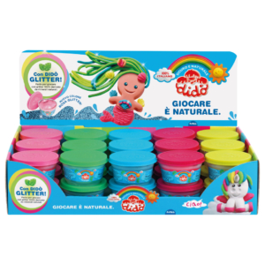 Pasta modellabile Didò Glitter in barattolo 100gr F346700 (Espositore 30 pezzi)