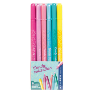 Penne a punta sintetica Tratto Pen Candy - astuccio appendibile F807806 (conf.6)