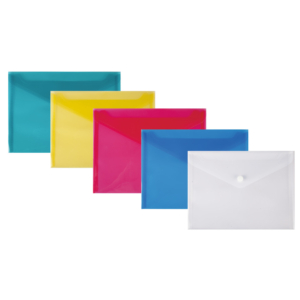 Buste portadocumenti Nikoffice Trasparenti con bottone - formato A3 - 01NIK033/1 (conf.5)
