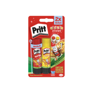 Colla stick Pritt Glitter 20gr - 2744164 (Espositore 12 blister da 2 pezzi cad.)