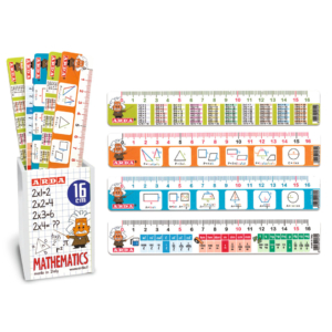 Righelli Arda 16 cm - con tabelline, formule geometriche e tabelle conversioni - 28917MBAR (conf.24)