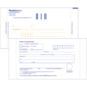 Cartoline postali bianche A.R. O.C.L. - posta prioritaria - 0166N (conf.100)