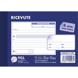 Blocco ricevute generiche O.C.L. formato 15x10 cm 50x2 copie - 0201N