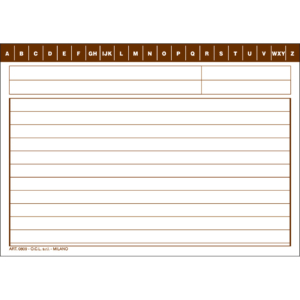 Schede rigate O.C.L. formato 14,8x10,5 cm - 0809