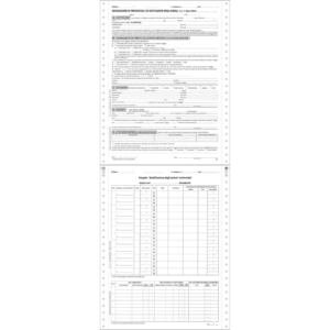 Dichiarazione di provenienza animali O.C.L. - Bianco 4 copie - 25 moduli - 1559