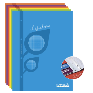 Maxi quaderno fogli mobili rinforzati Rambloc Il Quaderno A4 - 80g/m² - 32 fogli - quadretti 4mm 90524501